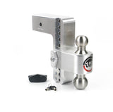 Weigh Safe Turnover Ball 8In Drop Hitch with 3In Shank 8K/21K Gtwr with Dual Pin Lock