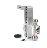 Weigh Safe Turnover Ball 10In Drop Hitch with 2In Shank 8K/10K Gtwr with Dual Pin Lock