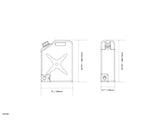 Ironman 4x4 20L/5Gal Plastic Jerry Can Water Tank5 Gal