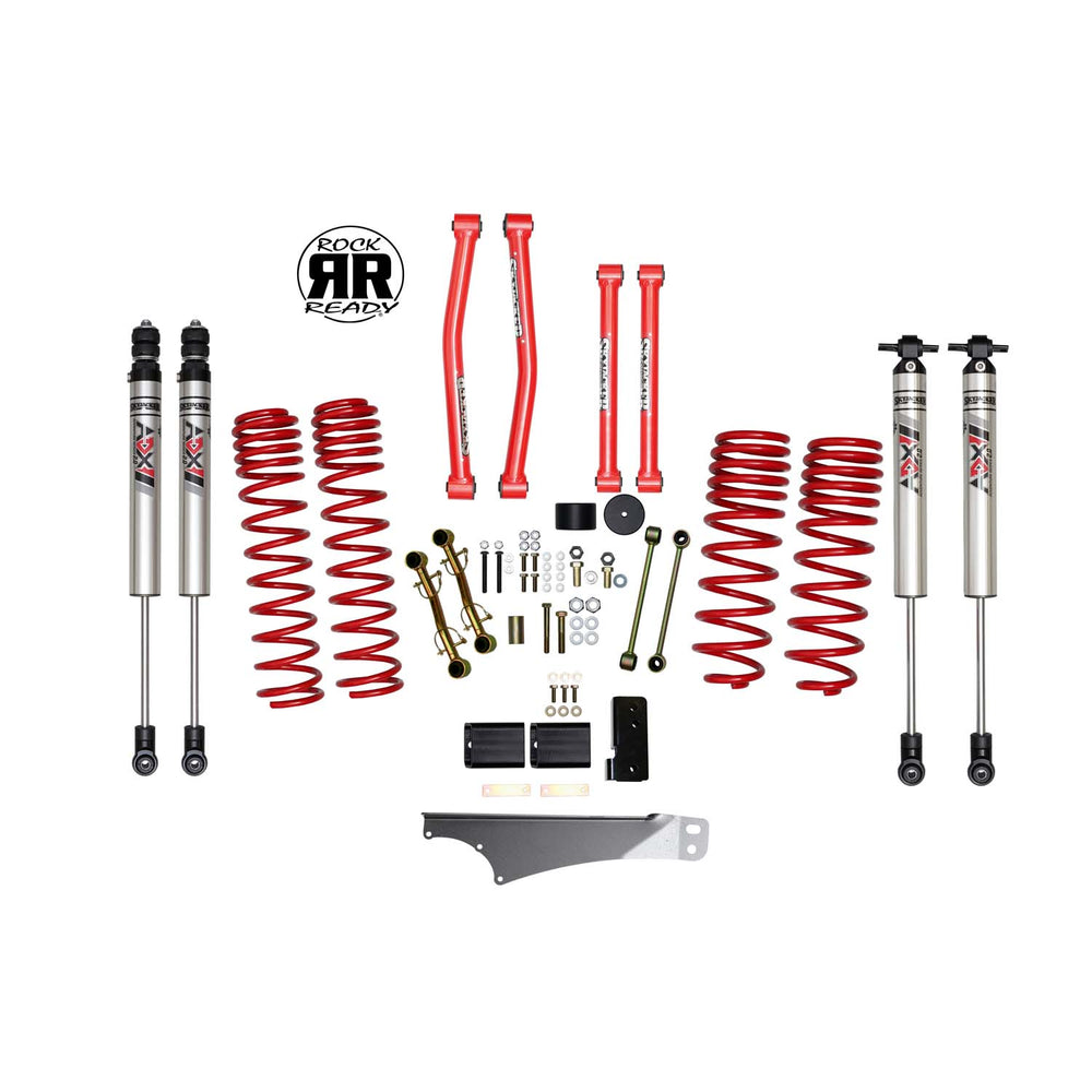 Skyjacker 3.5 In. Rock Ready® Suspension Lift Kit With ADX M2.0 Aluminum Monotube Shocks.