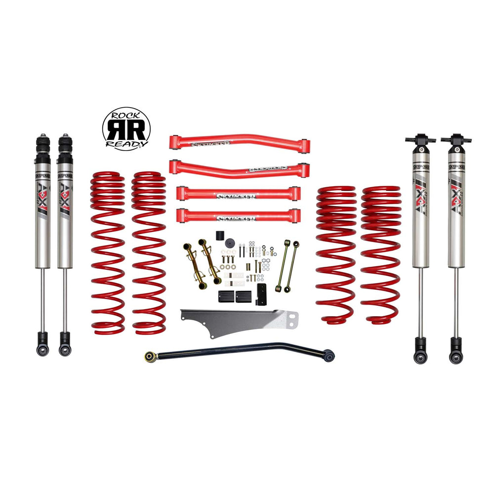 Skyjacker 4 In. Rock Ready® Lift Kit With ADX M2.0 Aluminum Monotube Shocks.