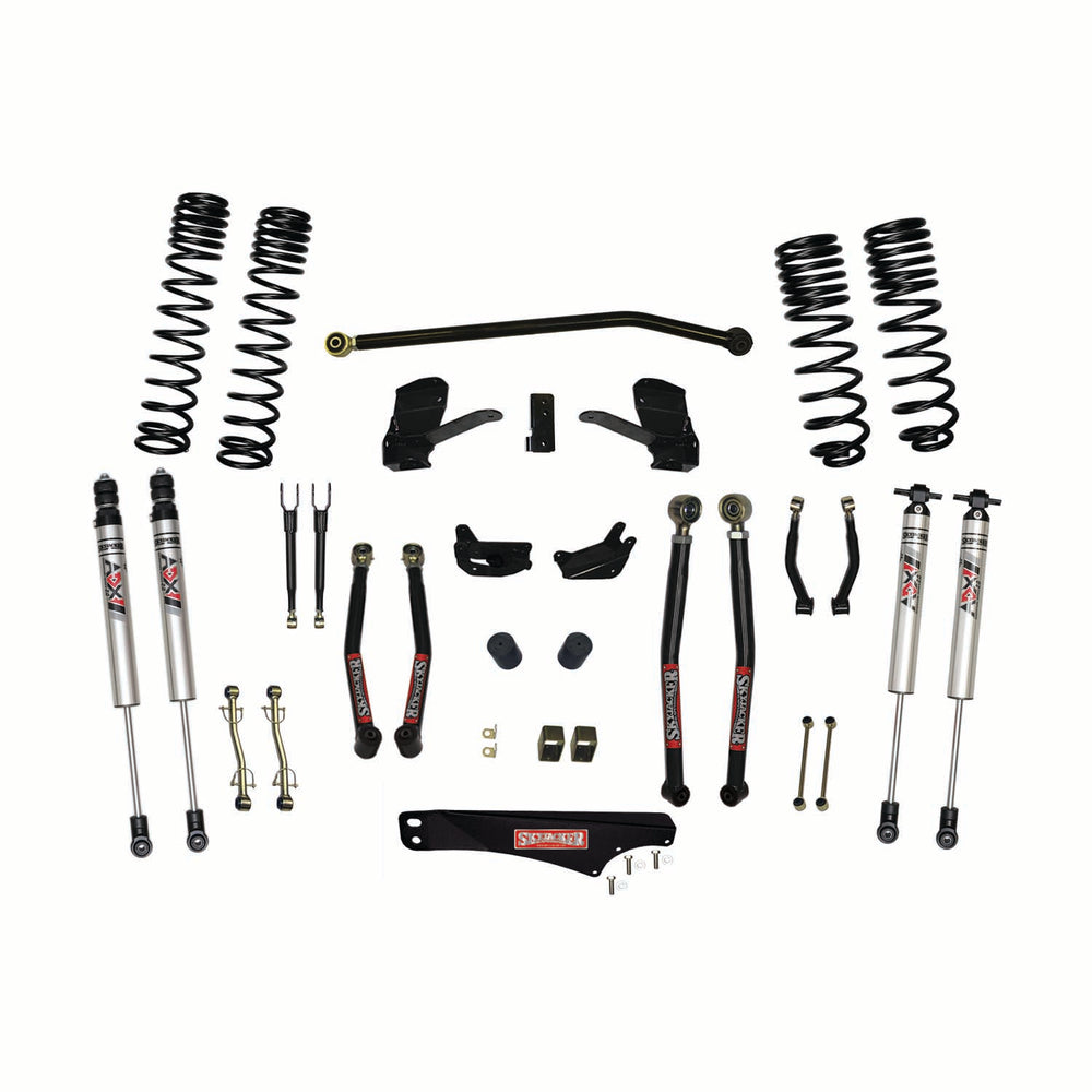 Skyjacker 4 in. Long Arm Suspension Lift Kit With ADX M2.0 Aluminum Monotube Shocks.