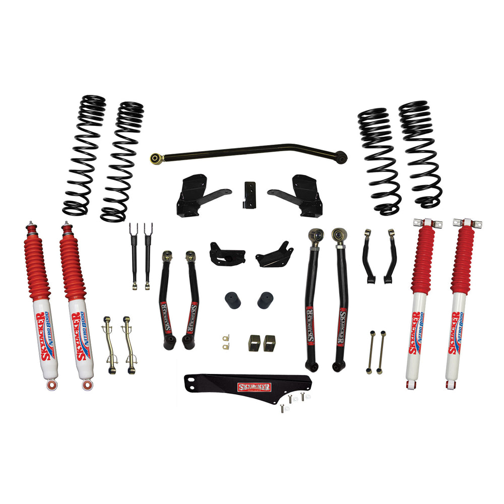 Skyjacker - 5 Inch Dual Rate Long Travel Long Arm Suspension Lift Kit/Nitro 8000 Shocks - JK50LKLT-SX-N