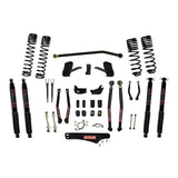 Skyjacker - 6 Inch Dual Rate Long Travel Long Arm Suspension Lift Kit/Black MAX Shocks - JK60LKLT-SX-B