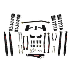Skyjacker - 6 Inch Dual Rate Long Travel Long Arm Suspension Lift Kit/Black MAX Shocks - JK60LKLT-SX-B