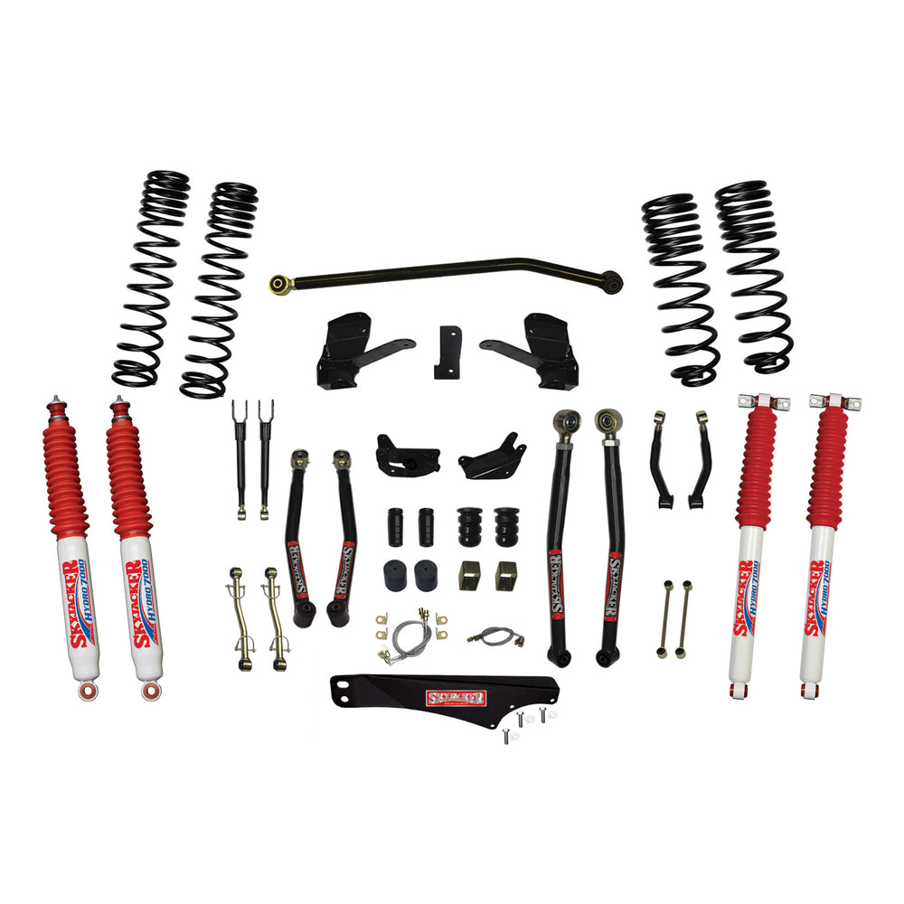 Skyjacker - 6 Inch Dual Rate Long Travel Long Arm Suspension Lift Kit/Hydro 7000 Shocks - JK60LKLT-SX-H