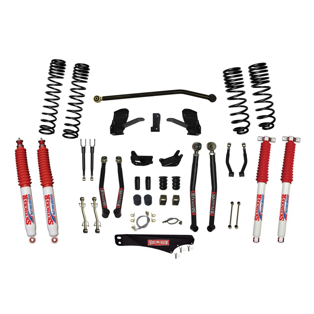 Skyjacker - 6 Inch Dual Rate Long Travel Long Arm Suspension Lift Kit/Nitro 8000 Shocks - JK60LKLT-SX-N