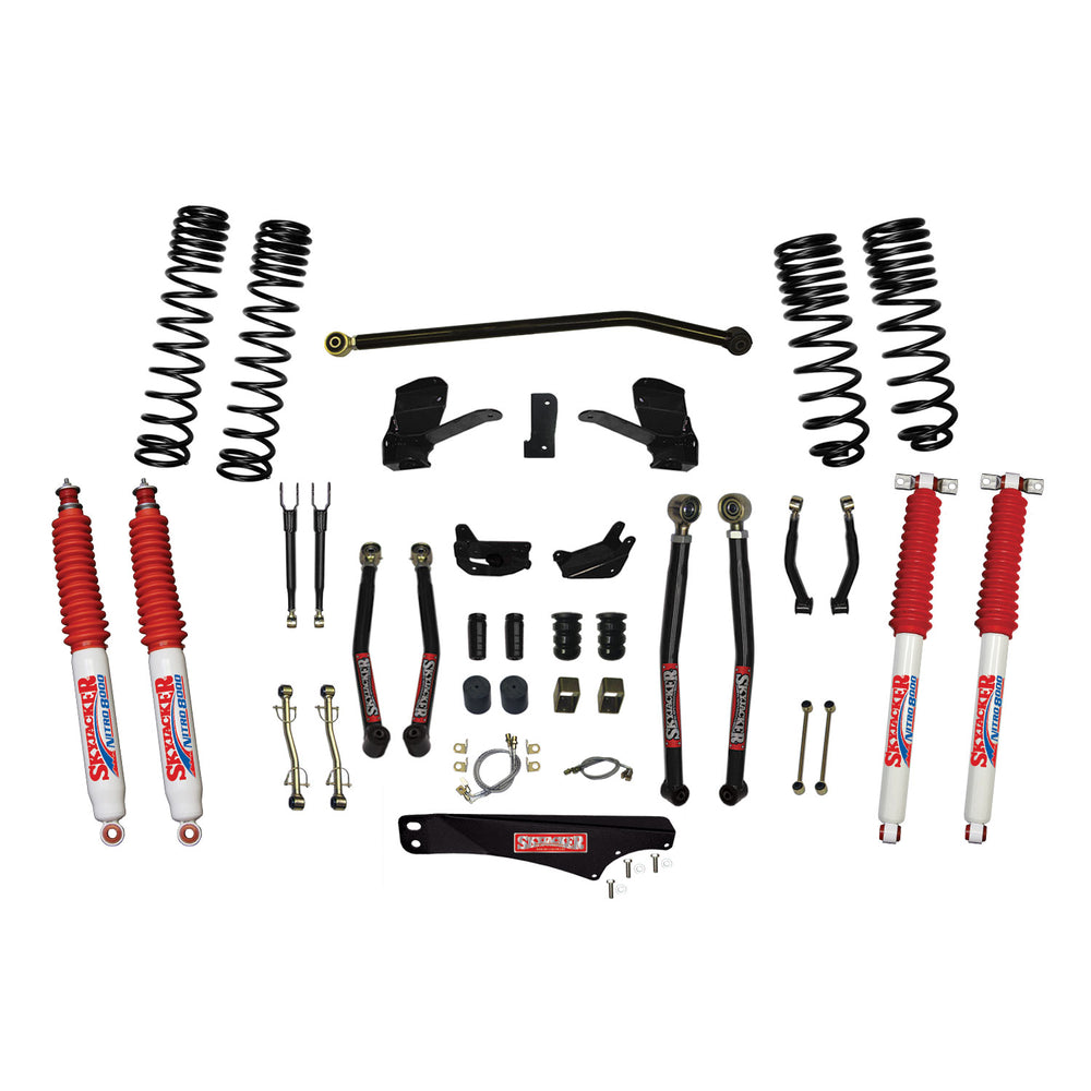 Skyjacker - 7 Inch Dual Rate Long Travel Long Arm Suspension Lift Kit/Nitro 8000 Shocks - JK70LKLT-SX-N