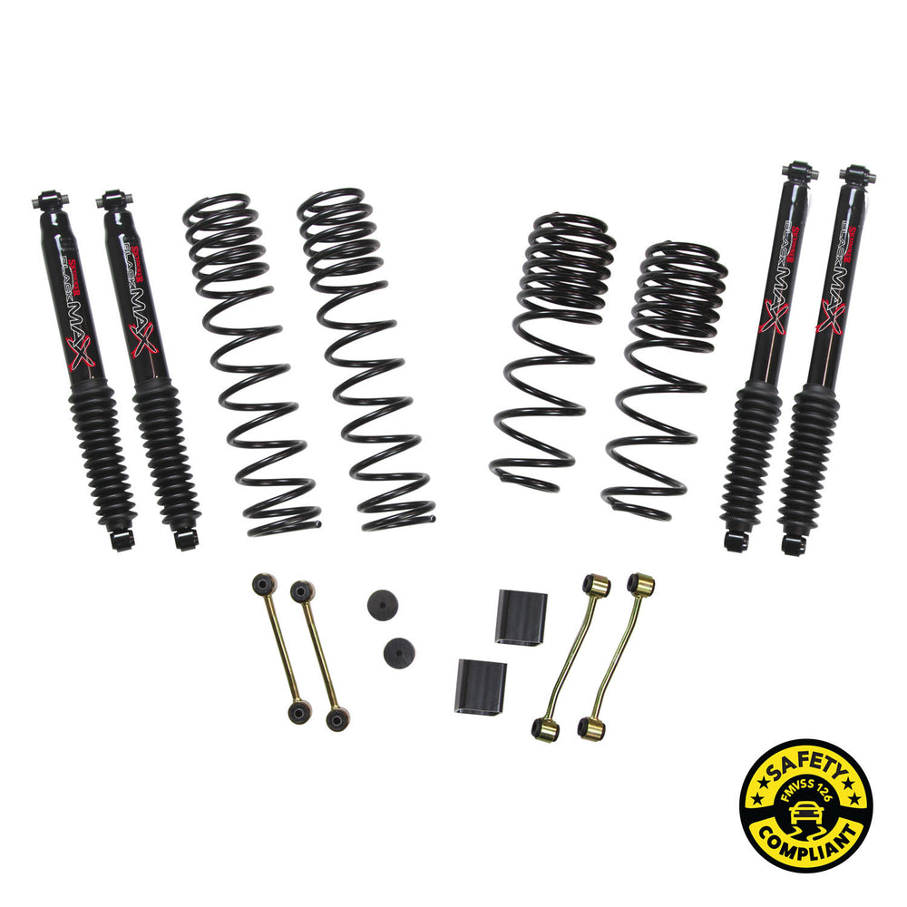 Skyjacker Suspension 2018+ 2 Dr Rubicon Jeep Wrangler JL 2.5 Coils with Black Max