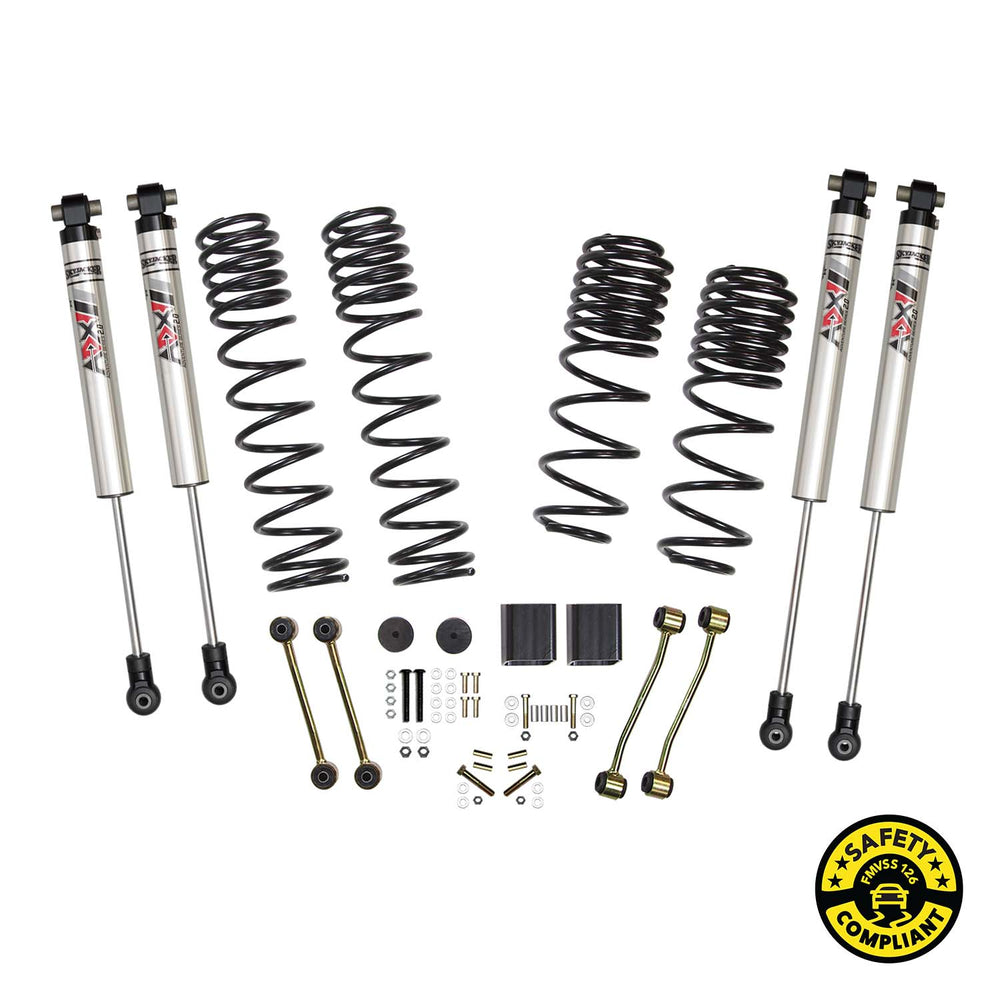 Skyjacker 2.5 in. Suspension Lift Kit With ADX M2.0 Aluminum Monotube Shocks. (JL25R3BKXMLT)