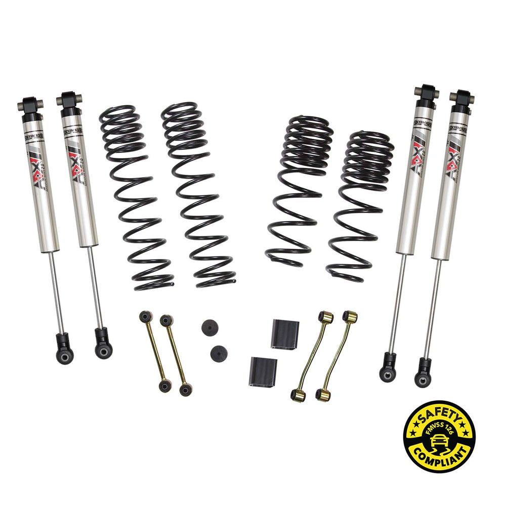 Skyjacker 2.5 in. Suspension Lift Kit With ADX M2.0 Aluminum Monotube Shocks. (JL25RBKXMLTD)