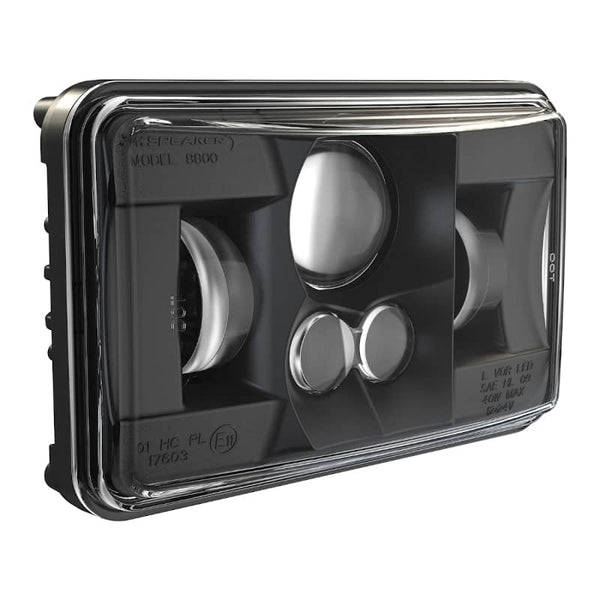 J.W. Speaker 8800 4"X6" LED High Beam Headlight with Black Bezel (SOLD INDIVIDUALLY)