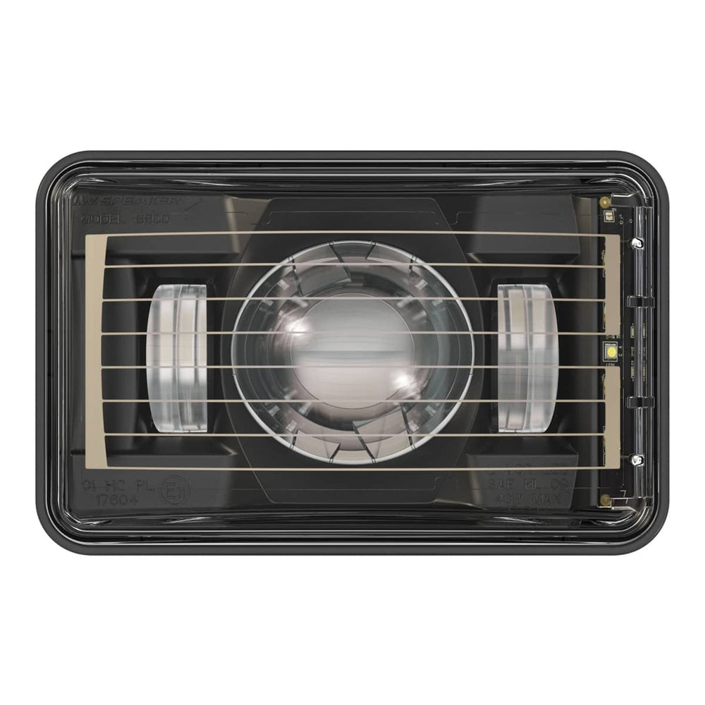 J.W. Speaker 8800EV2 4X6 LED Low Beam Heated Headlight with Black Bezel