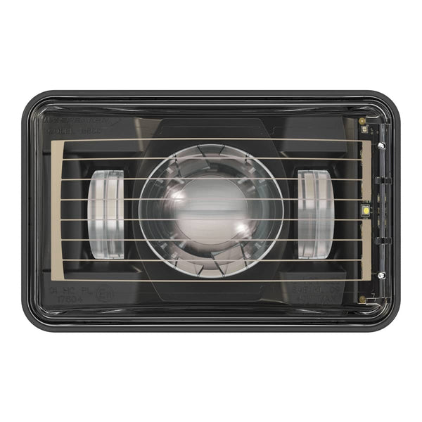 J.W. Speaker 8800EV2 4X6 LED High Beam Heated Headlight with Black Bezel