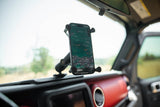 DV8 Offroad 18-23 Jeep Wrangler JL/20-23 Gladiator JT Device Dash Mount V2 (DMJL02) — installed — view 3