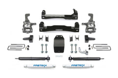 Fabtech Basic Lift System w/Shocks, 4" Lift — 4WD, Rear Performance Shocks — 2015-2020 Ford F-150 (K2193)