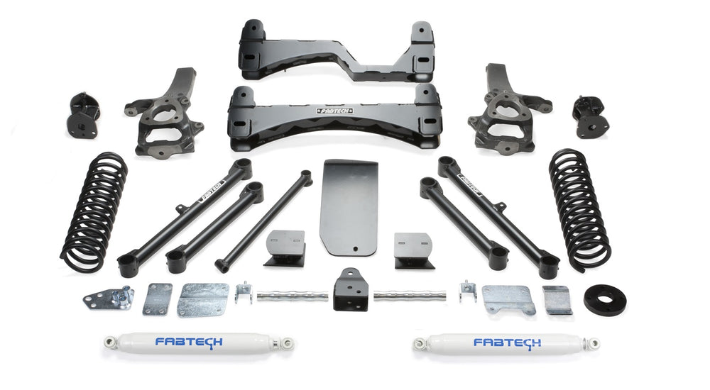 Fabtech Basic Lift System w/Shocks, 6" Lift — 2012-2018 Ram 1500