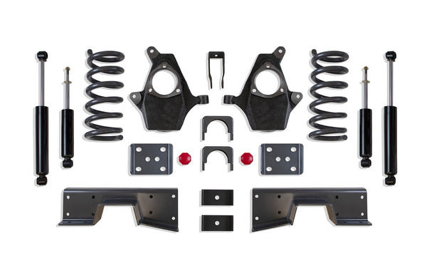 MaxTrac 4"/6" Lowering Kit — Grey Powdercoat — V6, 2WD — 1999-2006 Chevy Silverado 1500 / GMC Sierra 1500 (K330946-6)