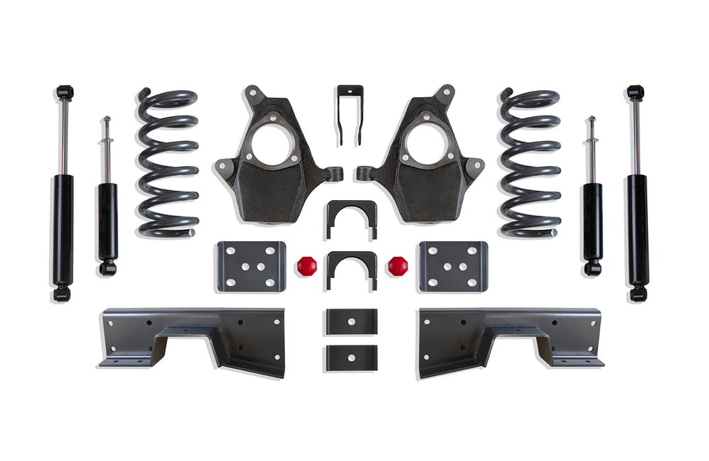 MaxTrac 4"/6" Lowering Kit — Grey Powdercoat — V8, 2WD — 1999-2006 Chevy Silverado 1500 / GMC Sierra 1500 & 2001-2006 Chevy Silverado 1500 HD / GMC Sierra 1500 HD (K330946-8)