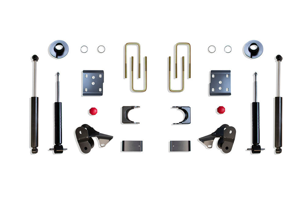 MaxTrac 2"/4" Lowering Kit (STRUTS) — Grey Powdercoat — 2015-2025 Ford F-150 (K333224S)