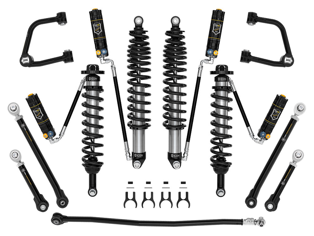 ICON 2021-2026 Ford Bronco, Non-Sasquatch, 3-4" Lift, Stage 7 Suspension System, CDXS, Tubular