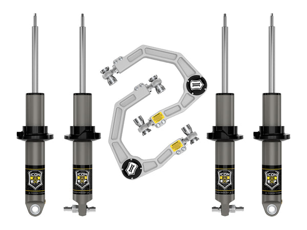 ICON 2021-2026 Ford Bronco, HOSS 2.0 Package, 0-2" Lift, Stage 2 Suspension System, Billet
