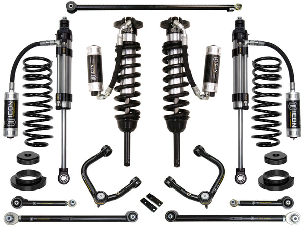 ICON Système de suspension Stage 8 2003-09 Lexus GX470, rehaussement de 0-3.5 po, bras de suspension supérieurs tubulaires