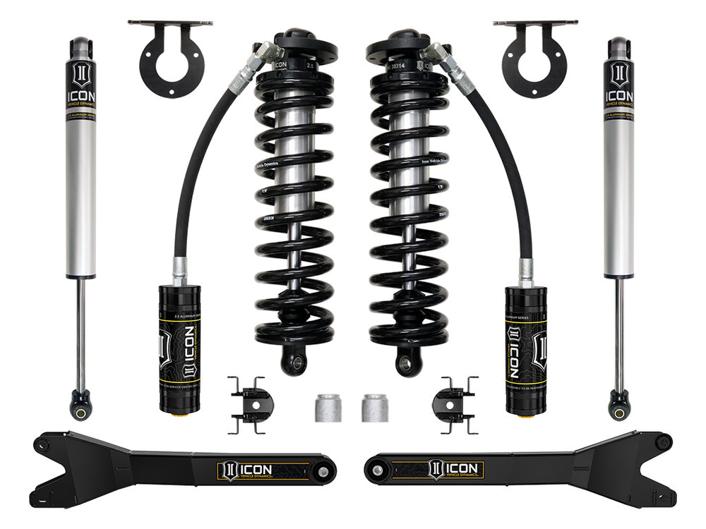 ICON 2023-2026 Ford F-250/F-350/F-450 Super Duty 4WD, 2.5-3" Lift, Stage 1 Coilover Conversion System w/ Radiu