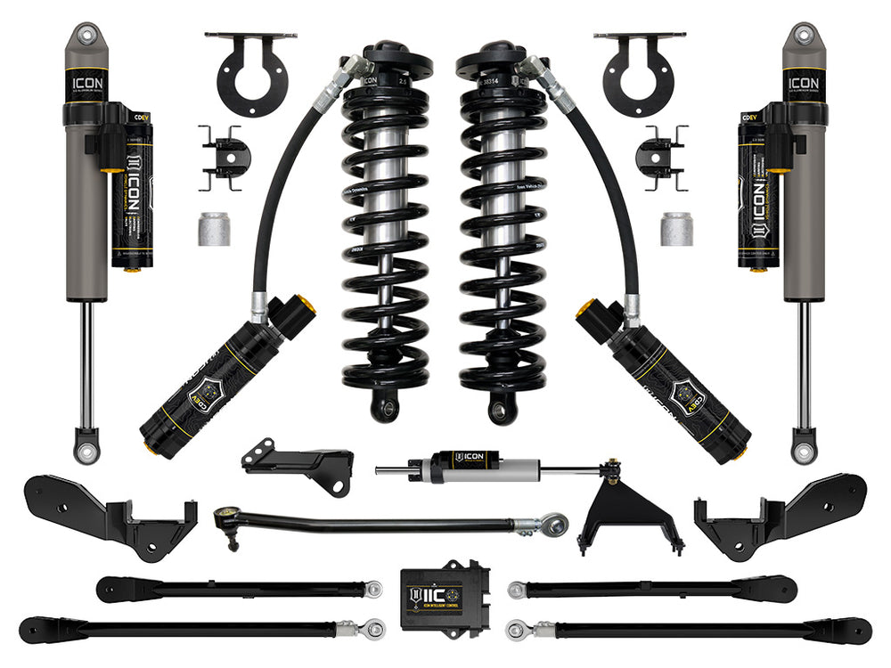 ICON 2023-2026 Ford F-250/F-350 Super Duty 4WD, 2.5-3" Lift, Stage 6 Coilover Conversion System with 4-Link