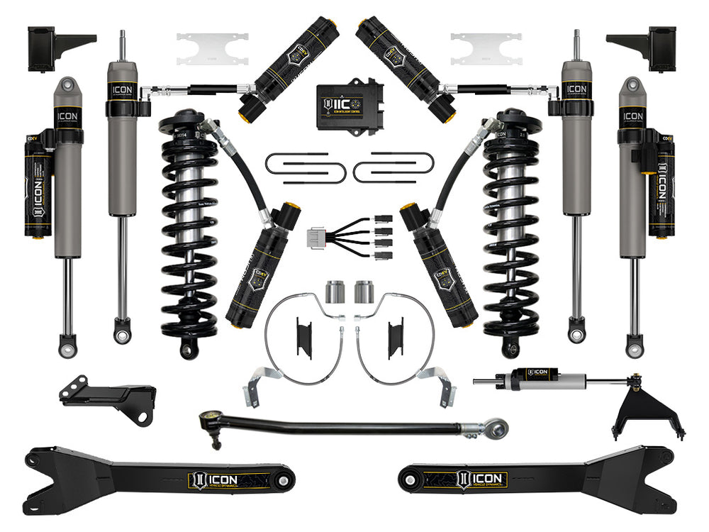 ICON 2023-2026 Ford F-250/F-350 Super Duty 4WD, 4-5.5" Lift, Stage 9 Coilover Conversion System w/ Radius Arms (K63219R)