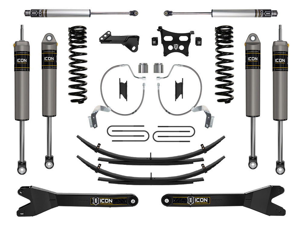 ICON 2023-2026 Ford F-250/F-350 Super Duty 4WD, Gas, 4.5" Lift, Stage 3 Suspension System w/ Radius Arms & Exp