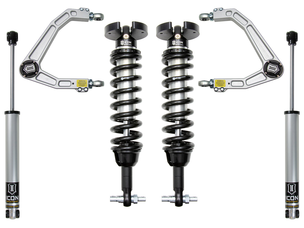 ICON 2019-2026 Chevrolet Silverado 1500/GMC Sierra 1500, 1.5-3.5" Lift, Stage 2 Suspension System, Billet