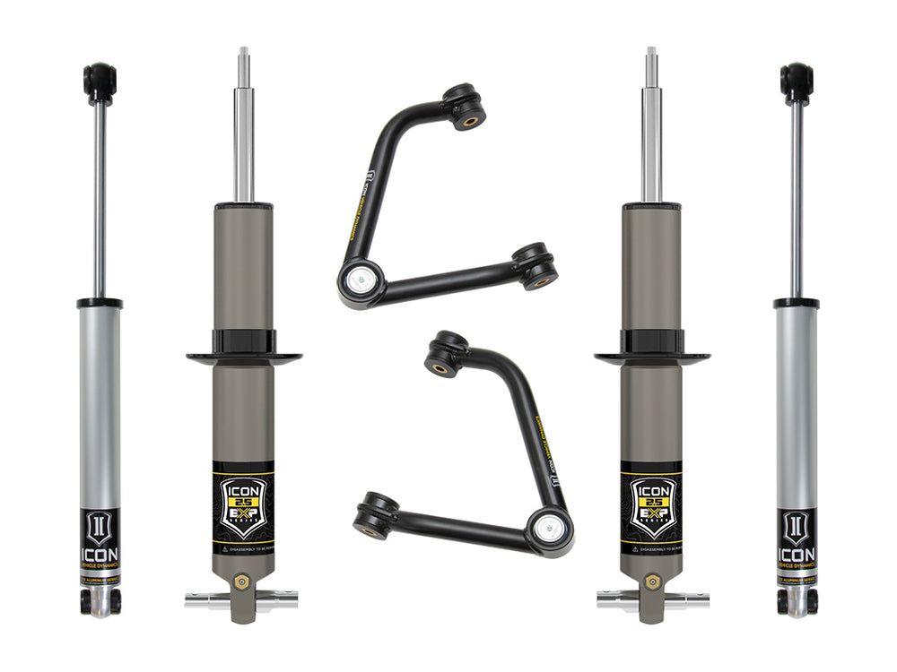 ICON 2019-2026 Chevrolet Silverado 1500/GMC Sierra 1500, 2.375-3.75" Lift, Stage 2 EXP Suspension System, Tubu