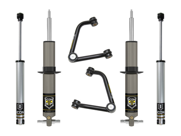 ICON 2019-2026 Chevrolet Silverado 1500/GMC Sierra 1500, 2.375-3.75" Lift, Stage 2 EXP Suspension System, Tubu