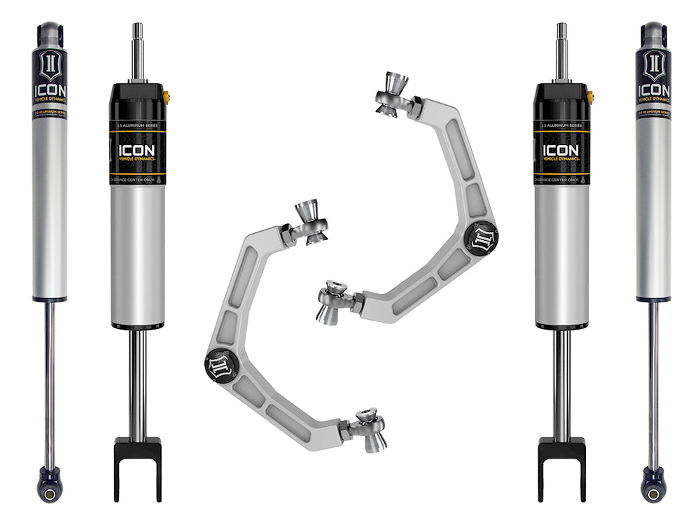 ICON 2020-2026 GM 2500/3500 HD, 0-2" Lift, Stage 1 Suspension System, Billet