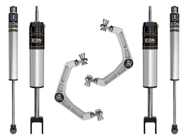 ICON 2020-2026 GM 2500/3500 HD, 0-2" Lift, Stage 1 Suspension System, Billet