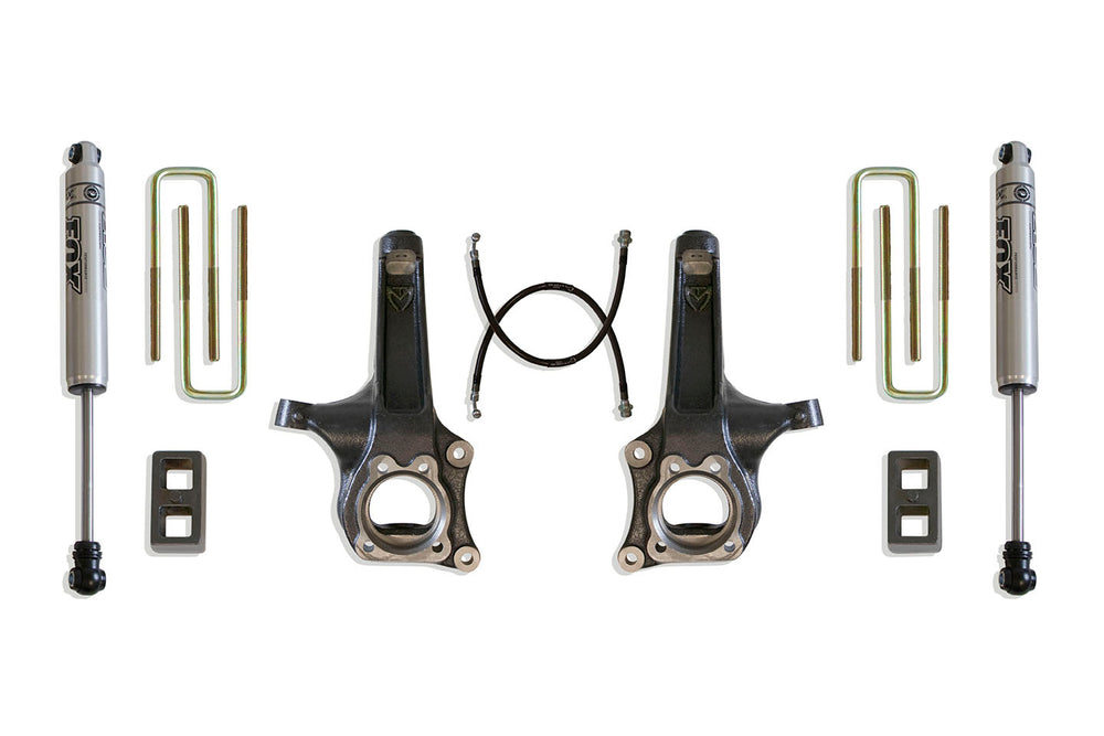 MaxTrac 4" Lift Kit (FOX SHOCKS) — Grey Powdercoat (K880442F)
