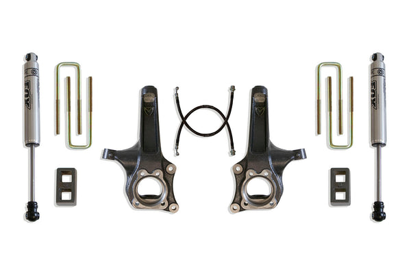MaxTrac 4" Lift Kit (FOX SHOCKS) — Grey Powdercoat (K880442F)