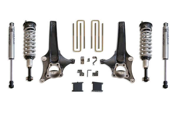 MaxTrac Ensemble de rehaussement 6.5 po (amortisseurs FOX) — revêtement en poudre gris — combinés filetés FOX 2.0 (K881964F)