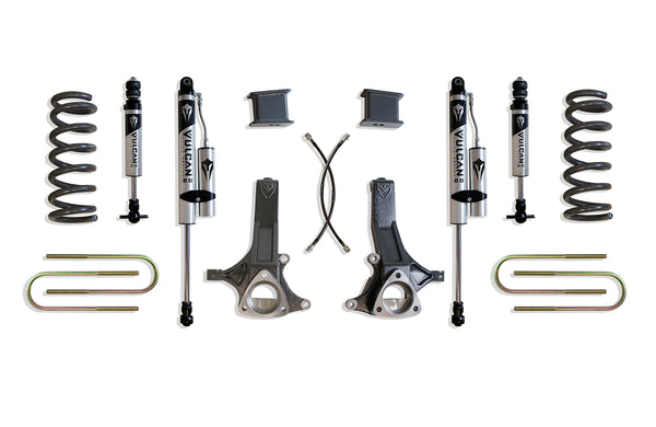 MaxTrac 7" Lift Kit (Vulcan IFP Front/Vulcan Reservoir Shocks Rear) — Grey Powdercoat — 2002-2008 Dodge Ram 1500 (K882170VR)