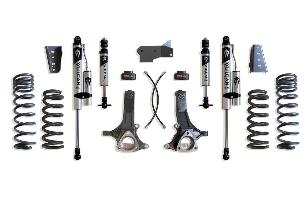 MaxTrac 6.5" Lift Kit (Vulcan IFP Front/Vulcan Reservoir Shocks Rear) — Grey Powdercoat — 2009-2024 Ram 1500 & 2019-2024 Ram 1500 Classic (K882464VR)