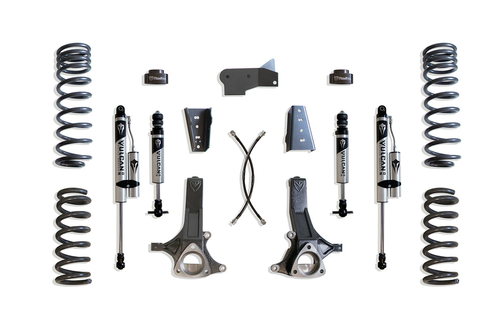 MaxTrac 7" Lift Kit (Vulcan IFP Front/Vulcan Reservoir Shocks Rear) — Grey Powdercoat — 2WD — 2009-2024 Ram 1500 & 2019-2024 Ram 1500 Classic (K882471VR)