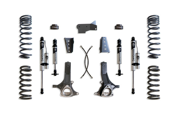 MaxTrac 7" Lift Kit (Vulcan IFP Front/Vulcan Reservoir Shocks Rear) — Grey Powdercoat — 2WD — 2009-2024 Ram 1500 & 2019-2024 Ram 1500 Classic (K882471VR)