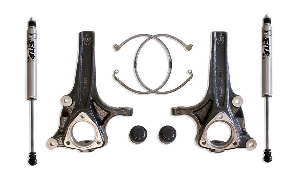 MaxTrac 4" Lift Kit (FOX SHOCKS) — Grey Powdercoat — 6-Lug — 2019-2024 Ram 1500, 2WD (K882741F)