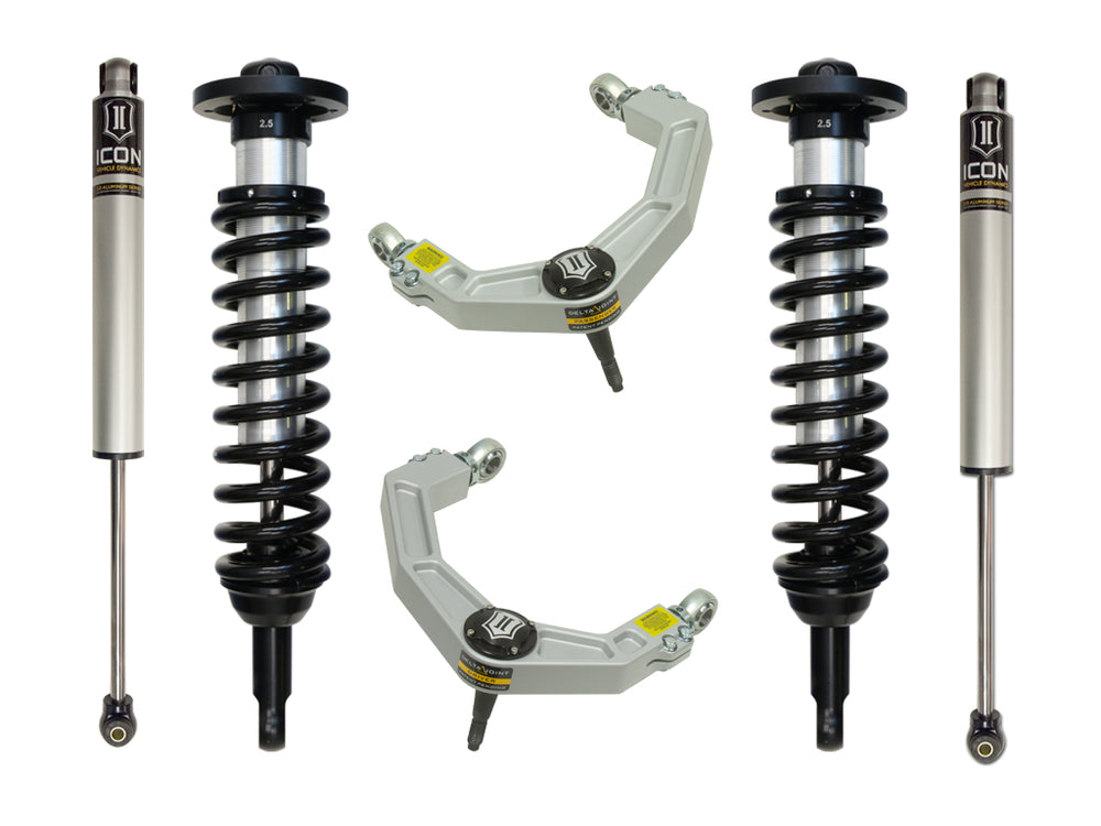 ICON 2009-2013 Ford F-150 4WD, 0-2.63" Lift, Stage 2 Suspension System, Billet