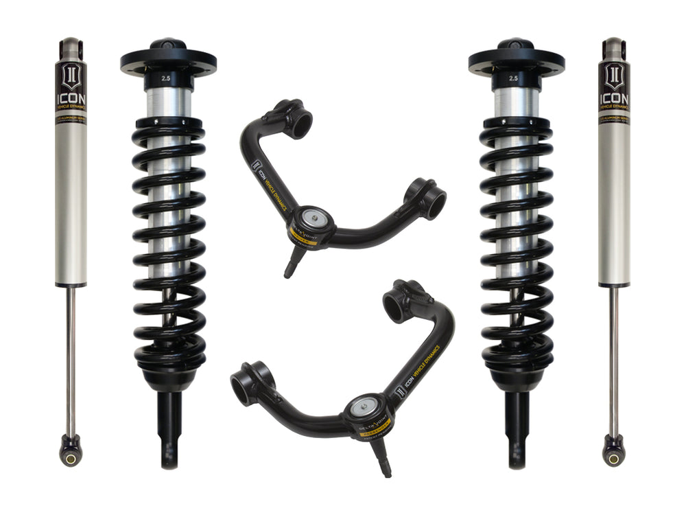ICON 2004-2008 Ford F-150 4WD, 0-2.63" Lift, Stage 2 Suspension System, Tubular