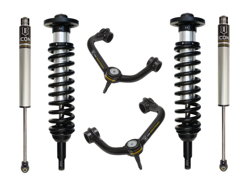 ICON 2004-2008 Ford F-150 2WD, 0-2.63" Lift, Stage 2 Suspension System, Tubular