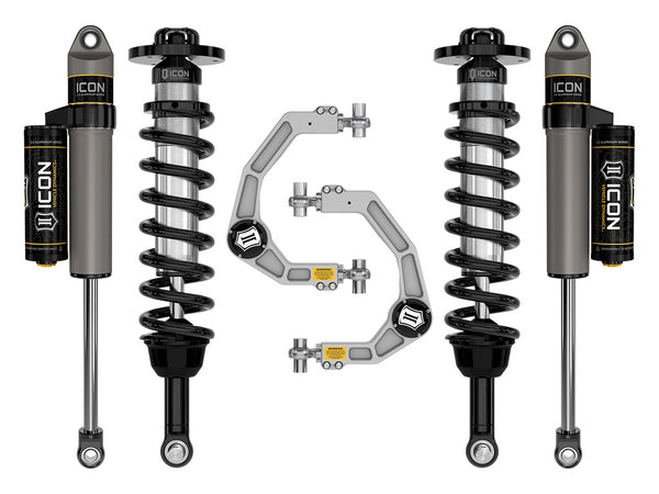 ICON 2021-2026 Ford F-150 4WD, 2.75-3.5" Lift, Stage 2 Suspension System, Billet