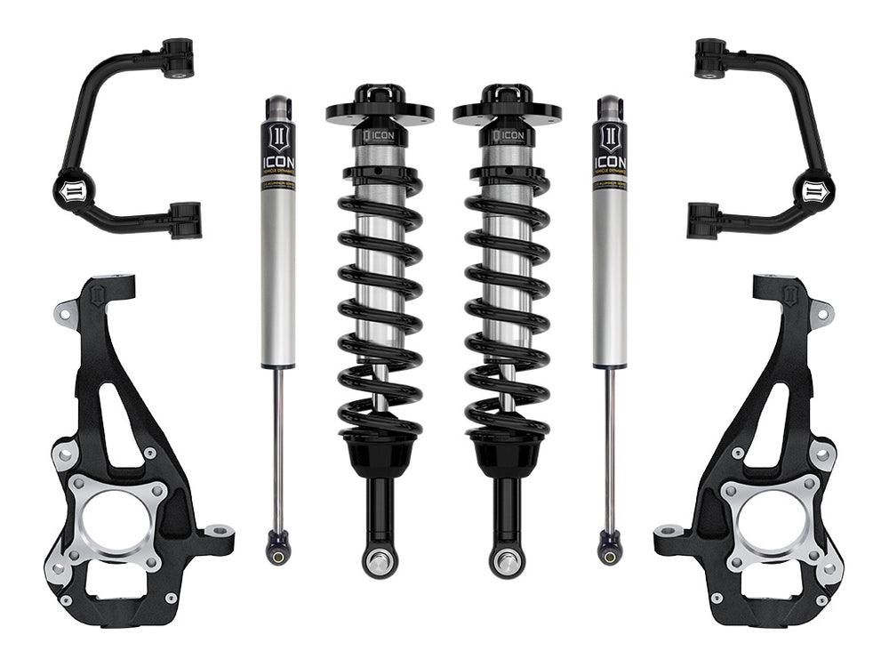 ICON 2021-2026 Ford F-150 4WD, 3.5-4.5" Lift, Stage 1 Suspension System, Tubular