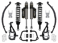 ICON 2021-2026 Ford F-150 4WD, 3.5-4.5" Lift, Stage 2 Suspension System, Tubular, w/ Leaf Packs